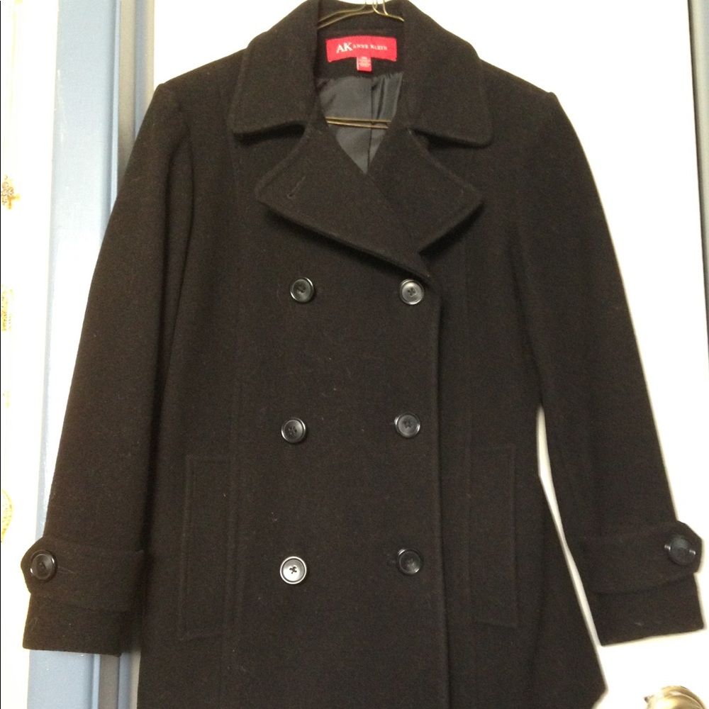Anne Klein Wool black pea coat